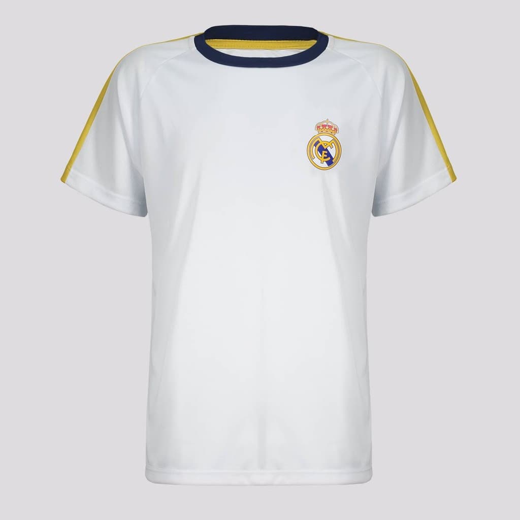 Camisa Real Madrid Dry Fit Juvenil Branca