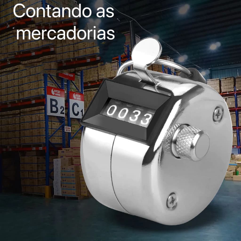 Contador Manual De Pessoas 4 Digitos Estatístico Batidas Numérico Controle Entrada Acesso ON
