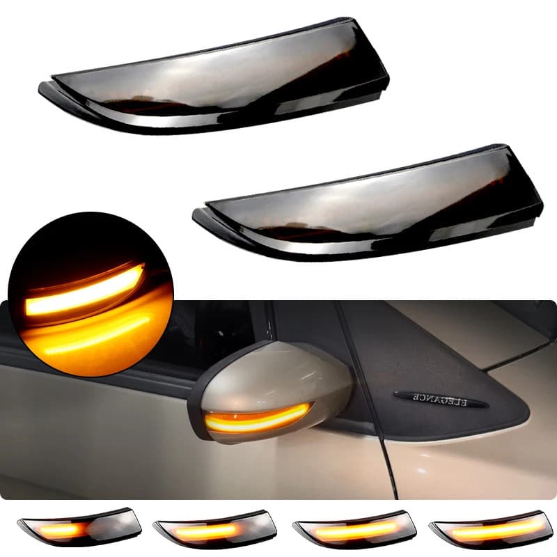 2 Pçs Lente Fumada Âmbar Sinal De Volta Dinâmico LED Espelho Retrovisor Luz T10 Para Ford Fiesta Mk7 B-Max 2008-2017