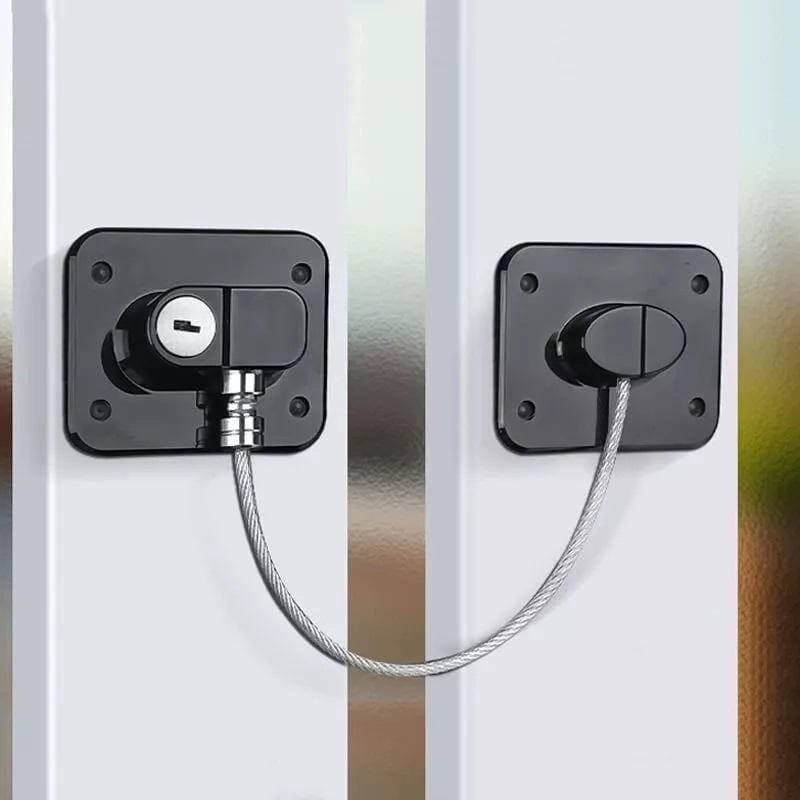 Trava Tranca Com Chave para Geladeira Freezer Porta Janela Gaveta Não Precisa Furar