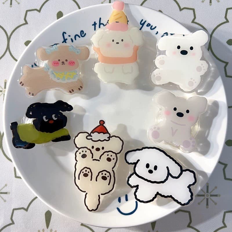 Suporte para celular com airbag com estampa de gato e cachorro borboleta - AD