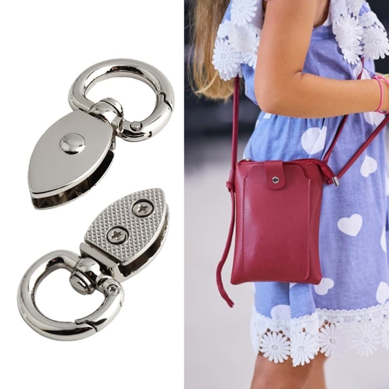 2PcsA ntique Metal Fivela Fechamento Reparação Acessóriopara Bolsa Alça Ombro