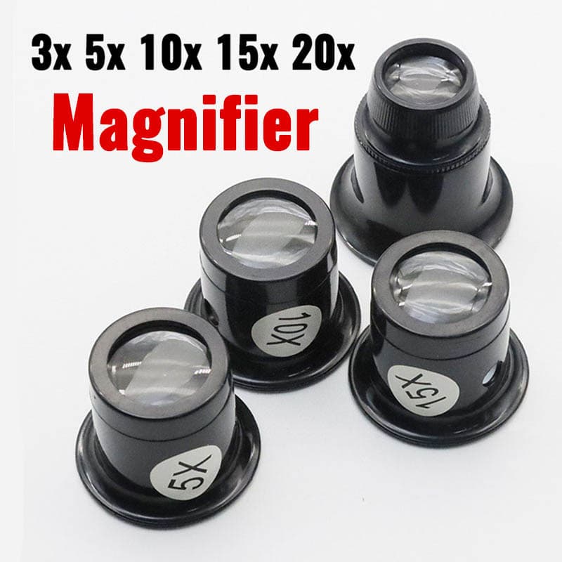 Conjunto De 4 Peças De Lupas Monoculares 3x 5x 10x 15x 20x Lupa Ocular Para Ferramentas De Relojoeiro Ferramenta De Repa