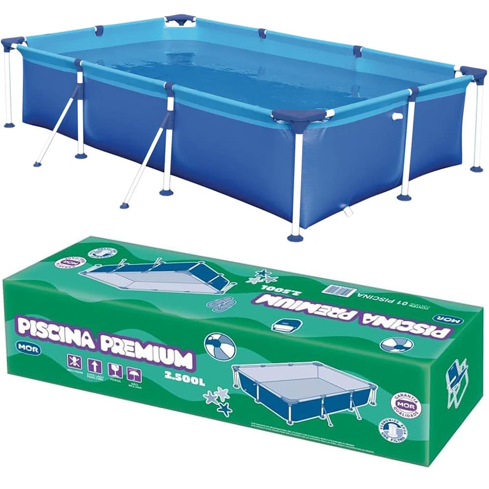 Piscina Retangular Estrutural Reforçada 2500 Mil Litros Mor