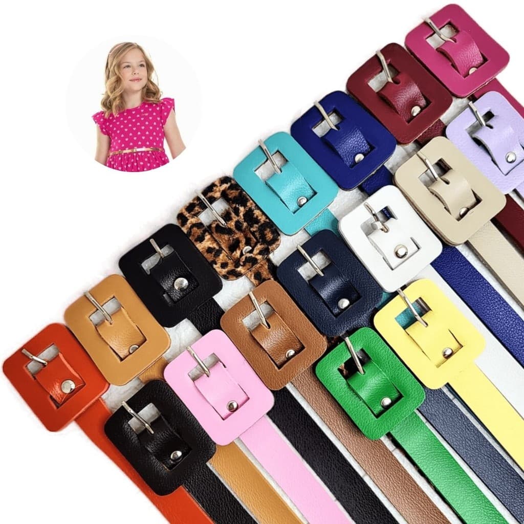 Cinto Infantil Feminino Meninas Couro Para Criança Varias Cores Promoção
