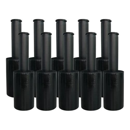 Kit 10 Filme Stretch Preto Rolo Papel Plastico C/ Aplicador