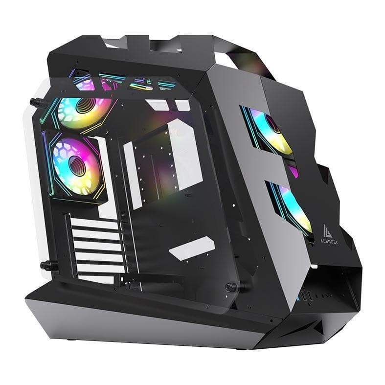 Gabinete Gamer Acegeek Vortex, Mid-Tower, Lateral de Vidro, Preto, AG-VORTEX-BK