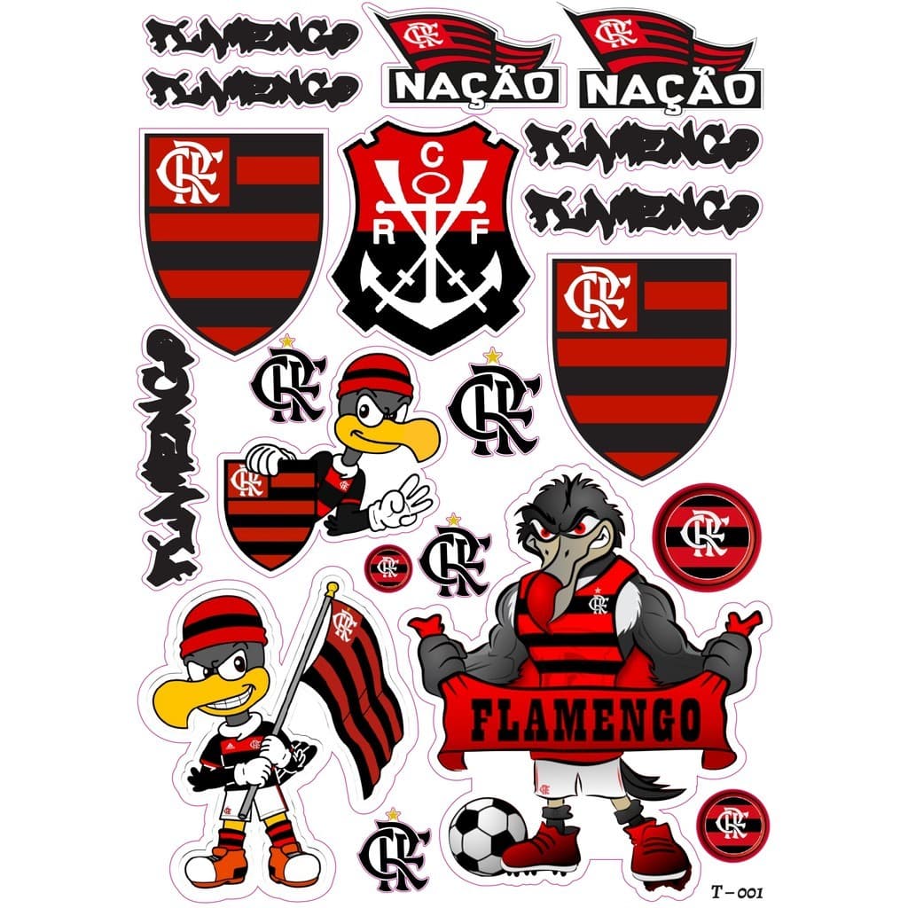 Cartela De Adesivos Personalizados Time - Futebol Carro Moto Bike Motocross Caminhão Super Qualidade Torcida