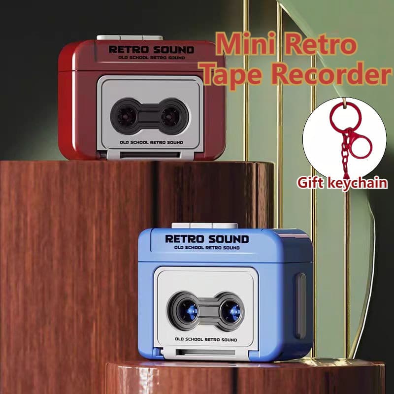 Retro Gravador De Fita Pingente Chaveiro Cassete Jogador Jogar Música Mini Player Fitas Amigos Aniversário