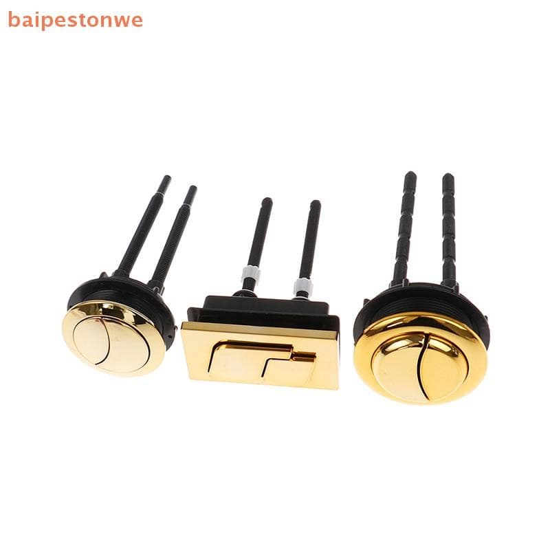 [baipestonwe] Botão De Descarga Dupla Dourado 48 Mm/58 Botões De Pressão Redondos Para Vaso Sanitário
