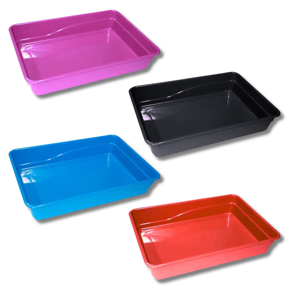 4 Caixas de Areia para Gato Bandeja Sanitária Pet Gatinho Bandeja Multiuso