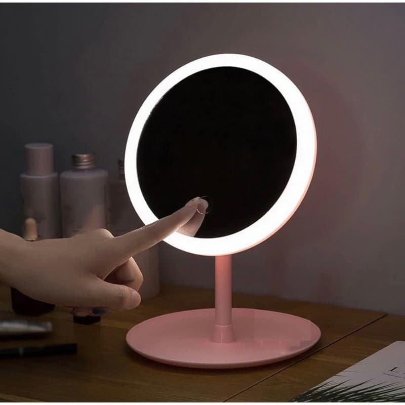 Espelho Para Maquiagem Mesa Inteligente Com Luz De Claro Led Portátil Dobrável Ajustável