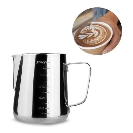 Jarra de Leiteira Inox 350&550ml Cremeira Pitcher Barista Jarra