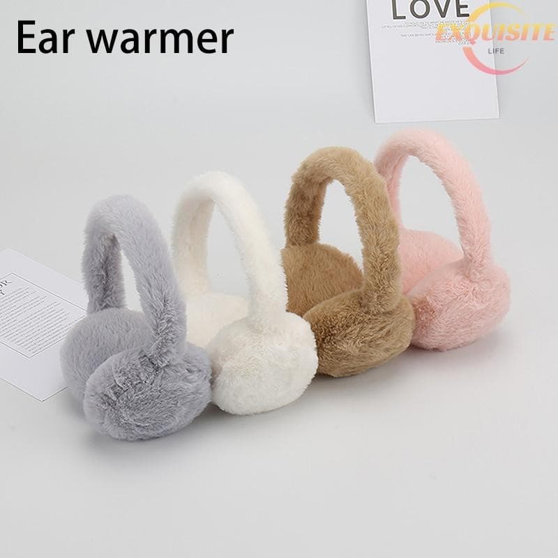 [EL] 1 Peça De Pelúcia Macia Aquecedor De Orelha Inverno Quente Protetores Capa De Ouvido Ao Ar Livre Proteção Contra Fr