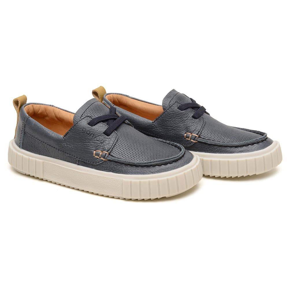 Tênis Gambo Mocassim Infantil Masculino Em Couro Confortável