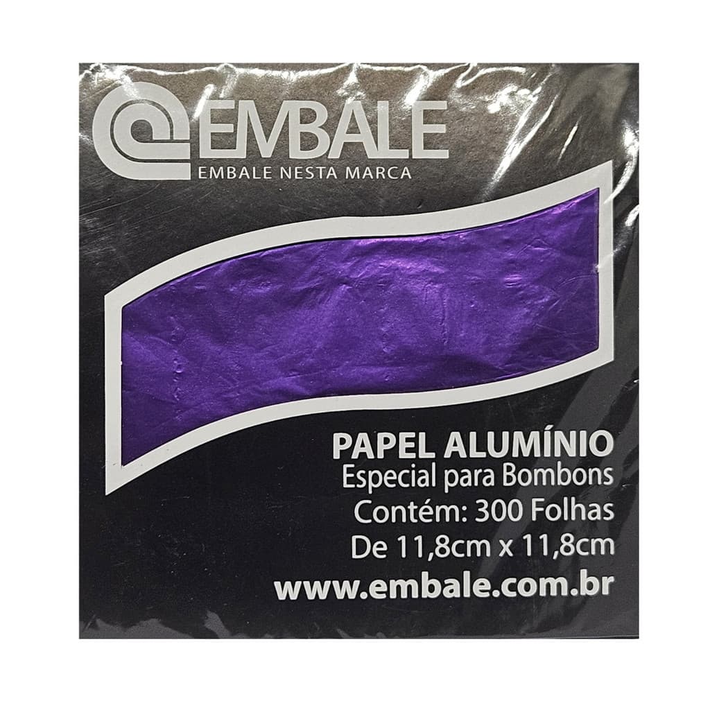 Papel chumbo 11,8x11,8cm para Trufa 300fls roxo embale