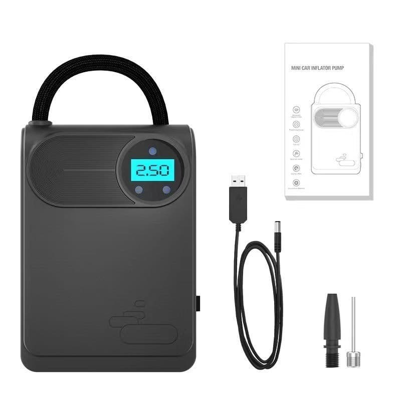 bomba de ar sem fio do carro compressor de ar mini inteligente digital portátil pneu detecção da bicicleta do moto 80w