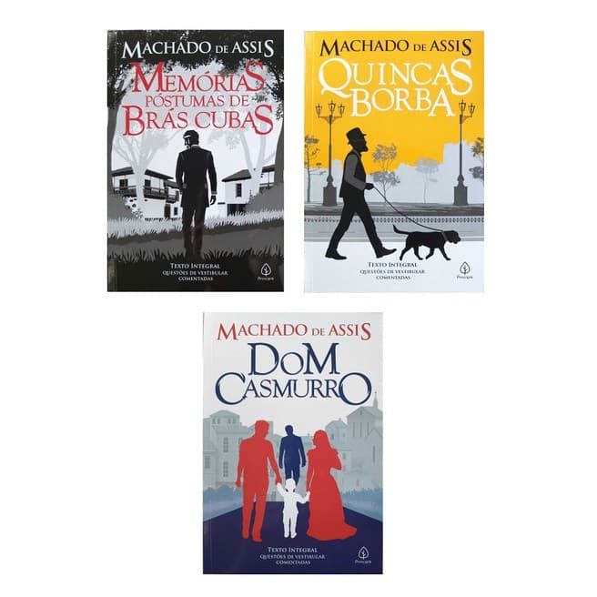 Combo 3 Livros Machado De Assis Memórias Quincas Casmurro