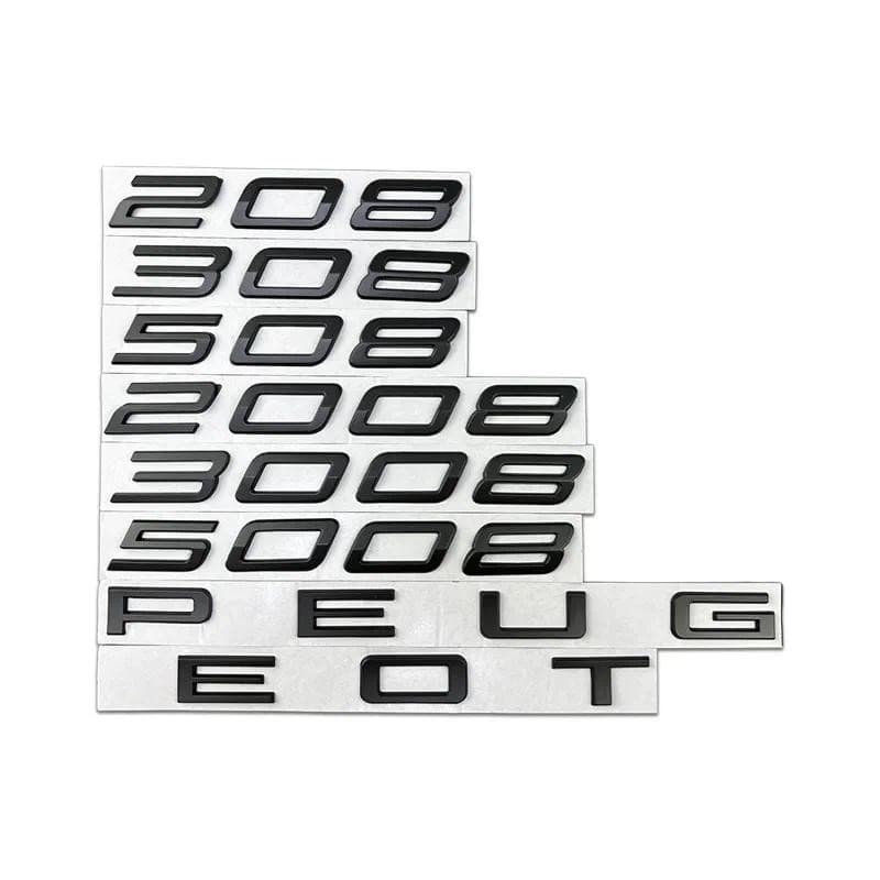 Liga De Metal Emblema Da Carta Do Tronco Carro Para Peugeot 208 308 508 2008 3008 5008 Logotipo Adesivo Traseiro Acessór