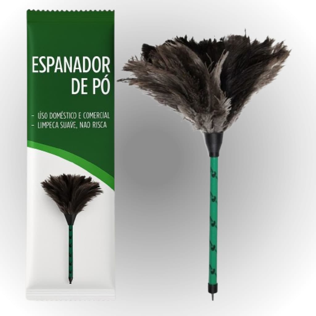 Espanador de Pó Pluma de Avestruz Multiuso - 50 cm