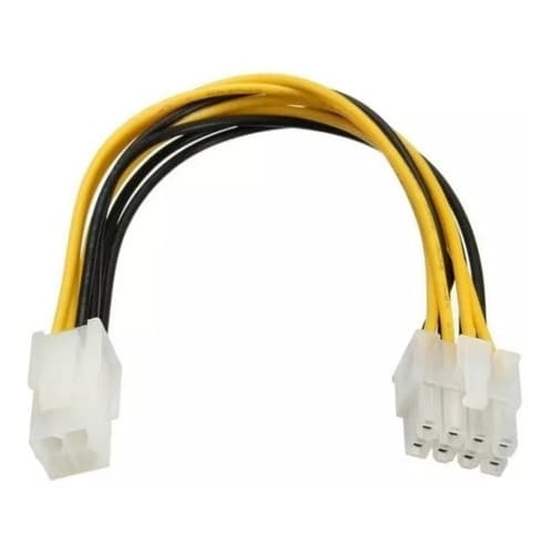 Cabo Adaptador Para Fonte Atx 4 Pinos Para 8 Pinos 20 Cm