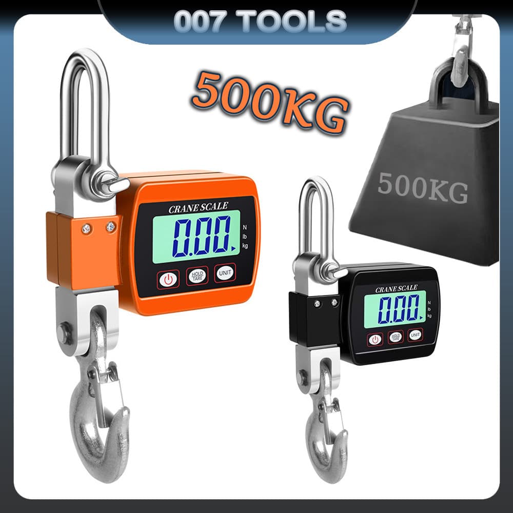 Balança Eletrônica Portátil De 500 Kg Display Digital Balança De Gancho De Peixe Balança De Elevação Industrial