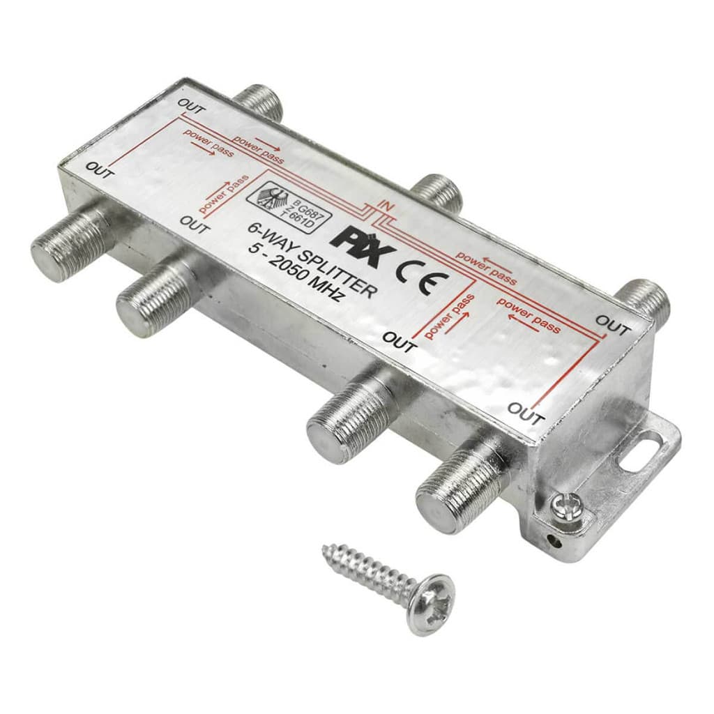 Divisor De Sinal Alta 5-2050mhz 1x6 Antenas Coletiva