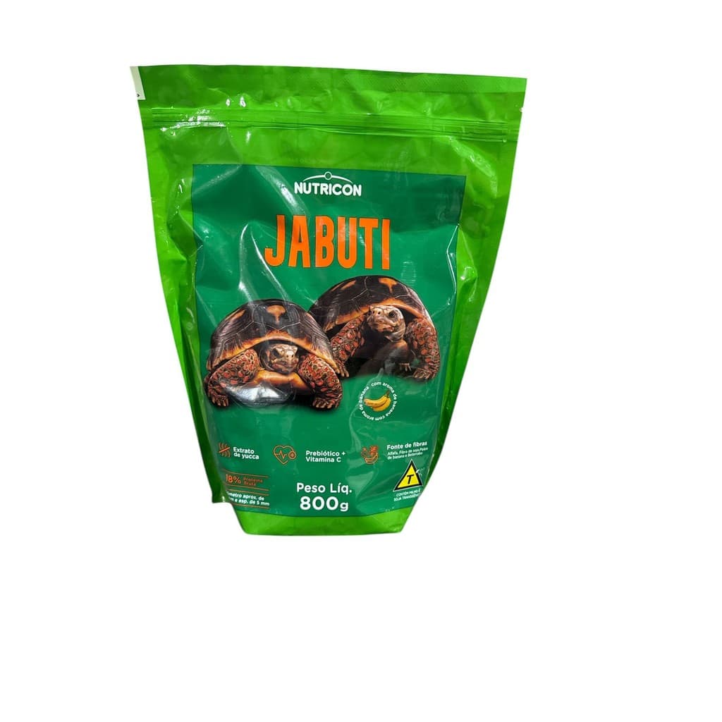 Ração Jabuti Nutricon 800g Extrusado Aroma Banana Bag