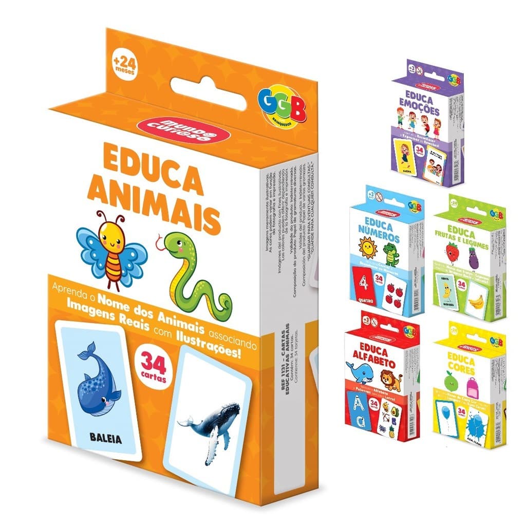 Jogo De Cartas Pedagógico Educativo Infantil Aprenda Nomes Crianças Educa Com Imagens