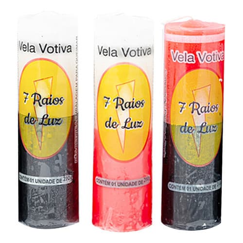 Vela 7 Dias Votiva Bicolor Kit Com 12 Parafina Pura