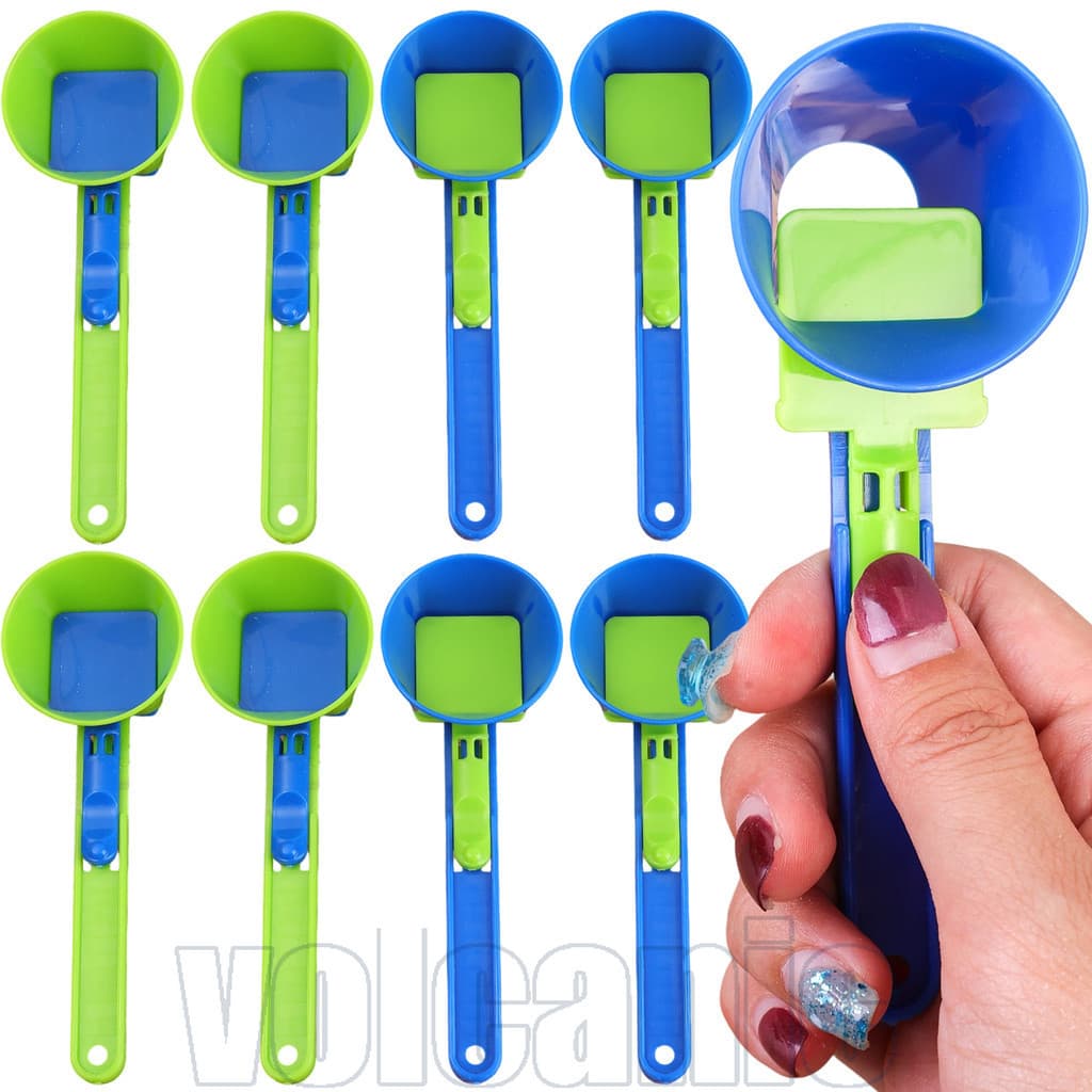 Colher Deslizante De Proteína Em Pó 1/2/4 Unidades-De Reutilizável Funil Com Cabo Mais Longo-De Medidora-Utensílio De Co