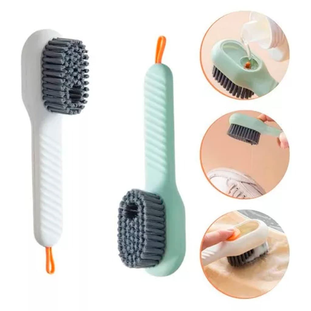 Escova para Limpar Tênis ou louças com Dispenser para sabão liquido