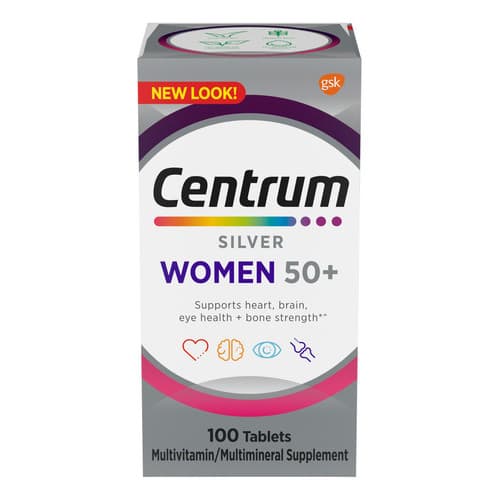 Multivitamínico Centrum Silver Women 50+ 100 Tablets Importado Estados Unidos
