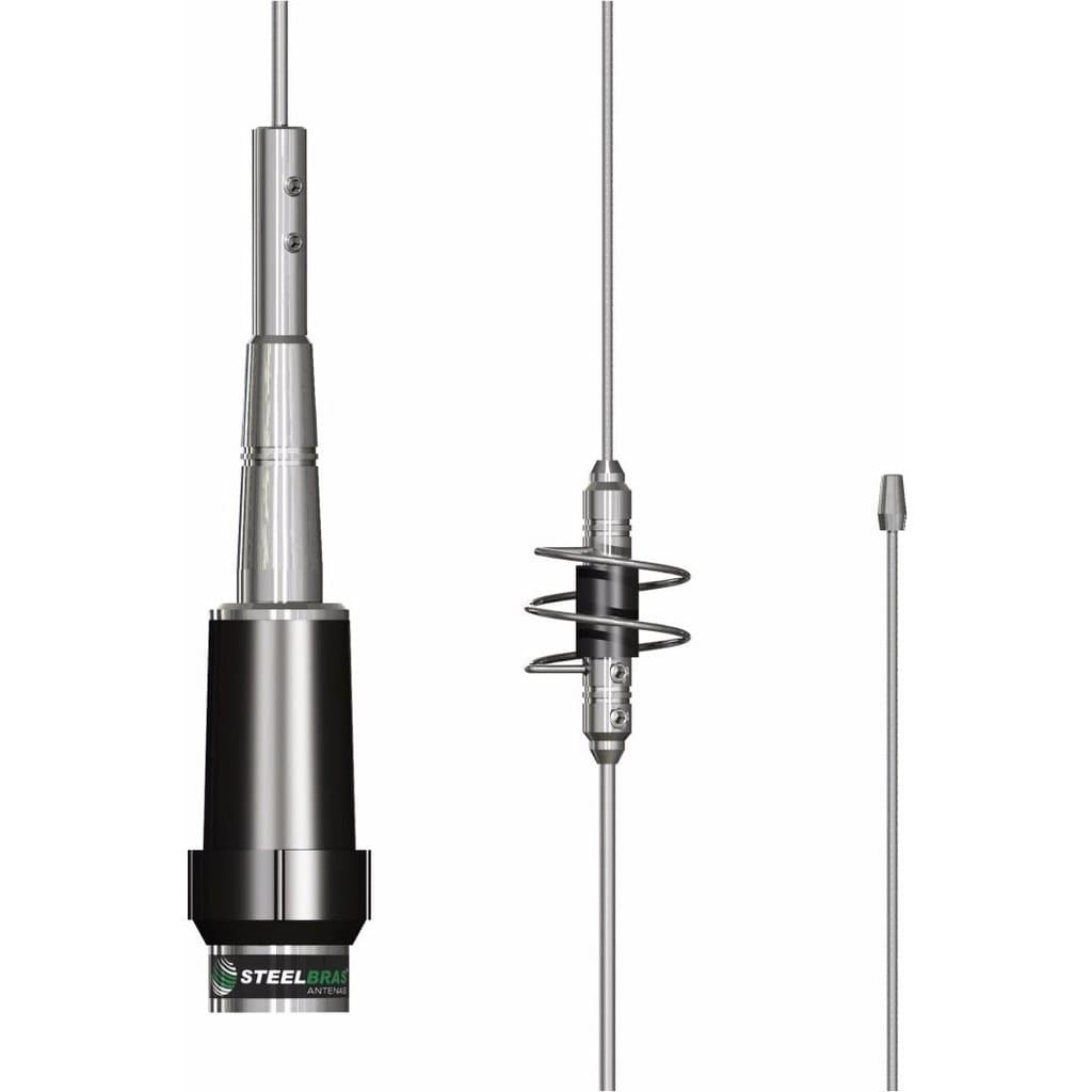 Antena Móvel Dual Band Vhf 3/8 E Uhf 2×5/8 De Onda Ap0191 Steelbras