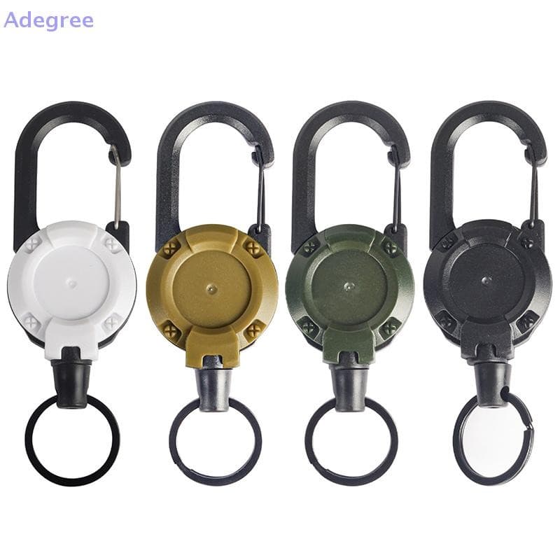 Adegree Anti-Roubo De Metal Fácil De Puxar Fivela Corda Elástica Chaveiro Esportivo Retrátil Ao Ar Livre Mosquetão Ganch