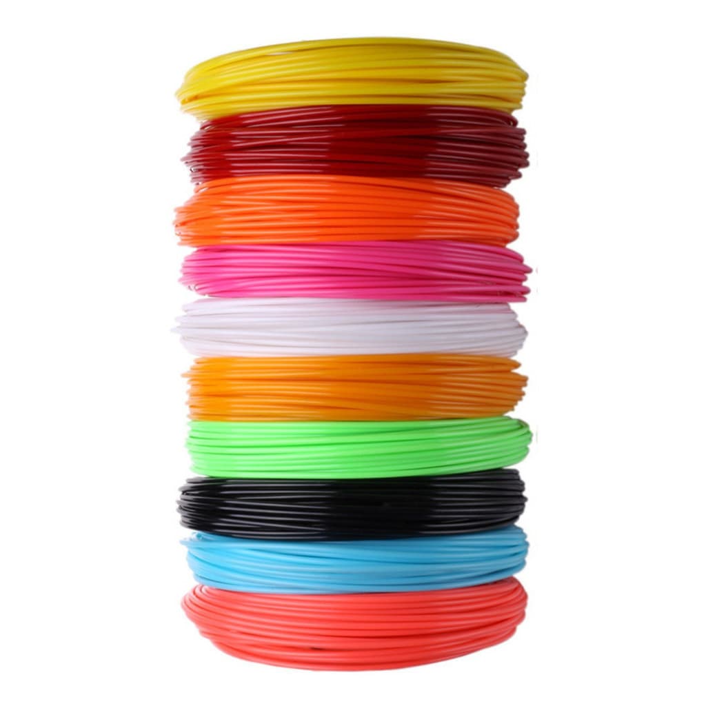Kit Filamento PLA 10 Cores 100m | 10x10m | Compat Canetas 3D/Impressoras