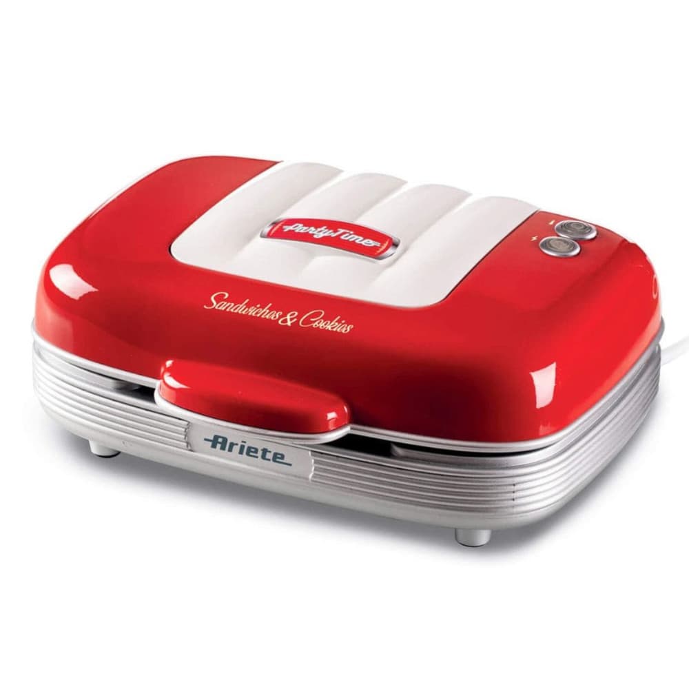 Sanduicheira 3 em 1 Retrô Party Time Vermelha 700W Ariete