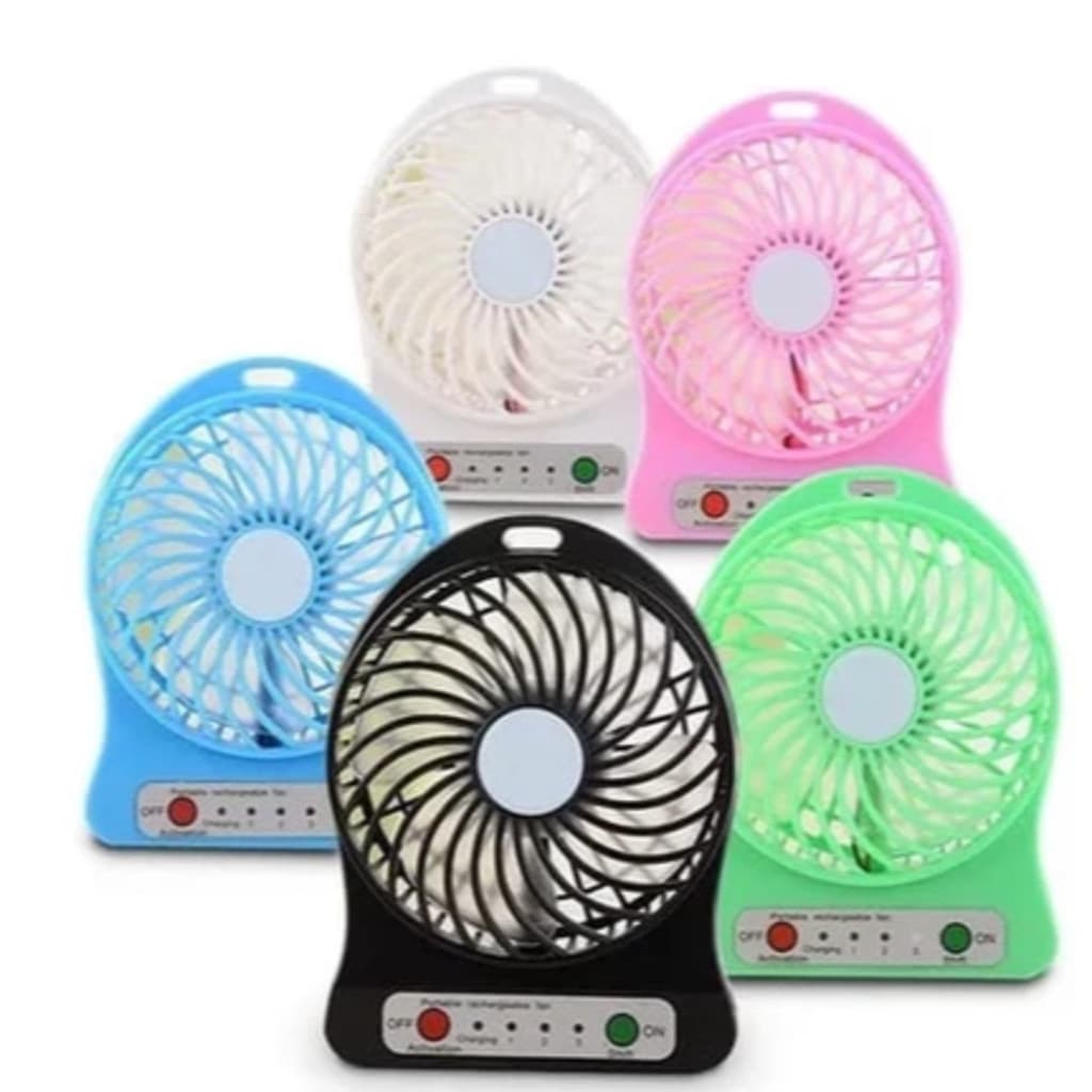 Mini Ventilador Recarregável Usb Portátil Com 3 Velocidades QX
