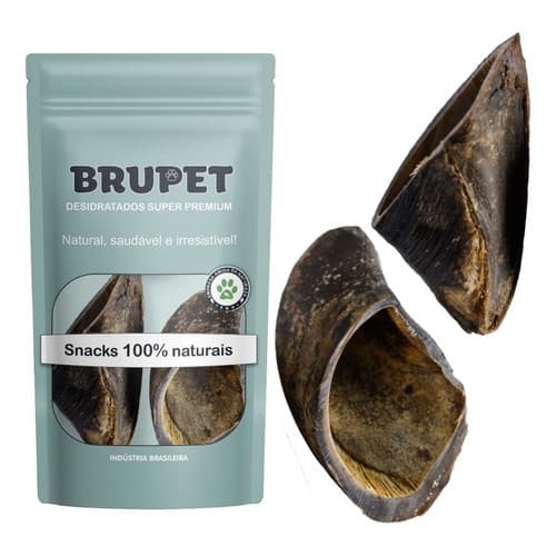Petisco para cães Mordedor 100% Natural Brupet Casco Orelha Traquéia Chifre Pé de Frango Desidratado