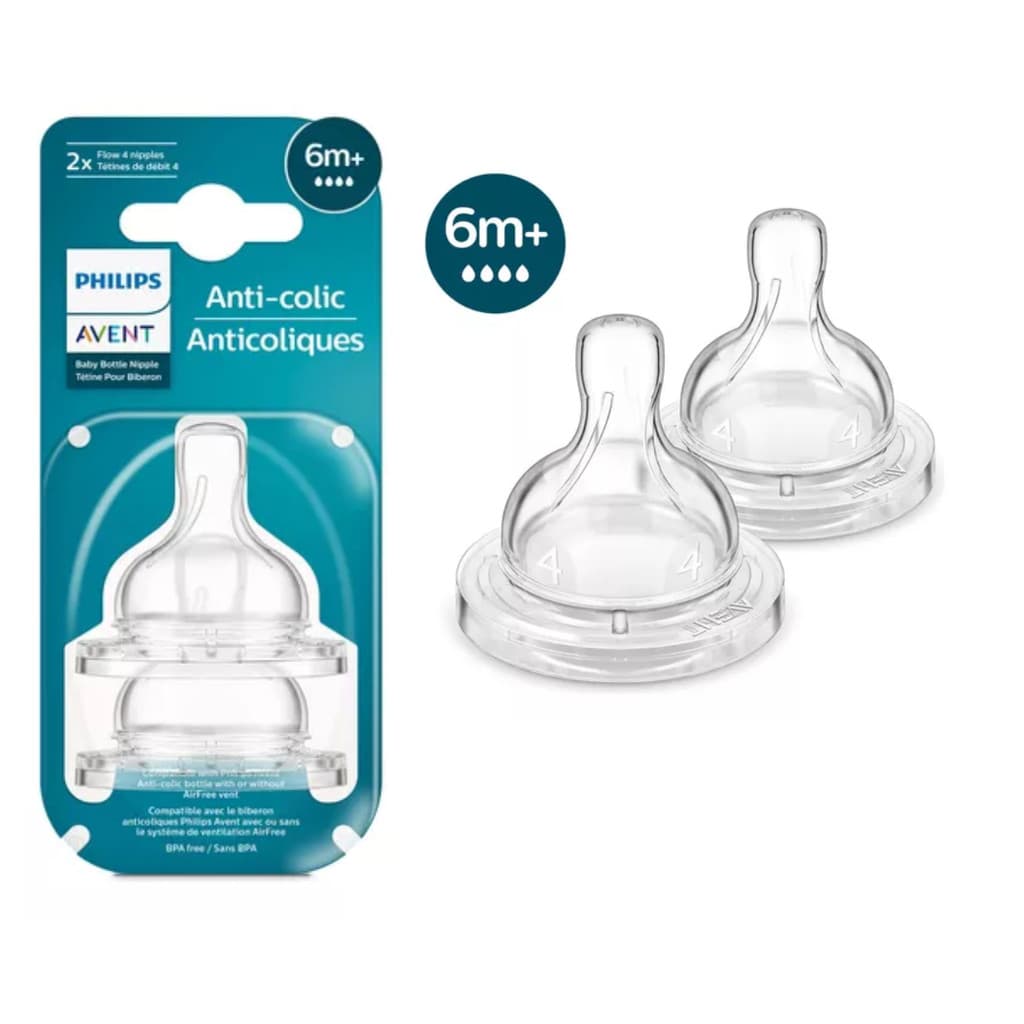 Bico De Mamadeira Avent Nº 4 Classic 6M+ 2 Unidades