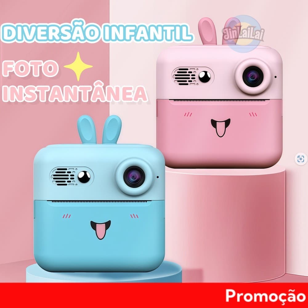 Câmera De Impressão Instantânea Para Crianças Vídeo Fotografia Digital Fotográfica Toy Mini Impressora Térmica Boy Girls