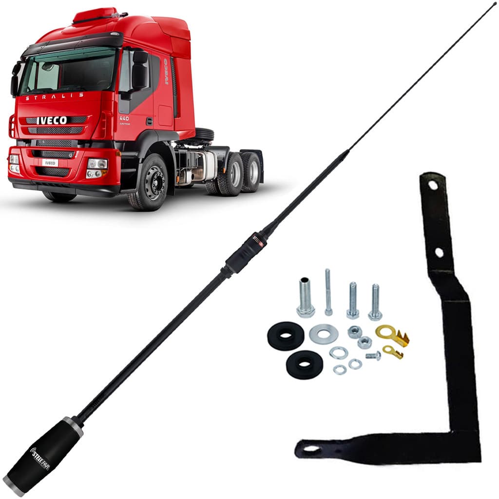 Antena Px Bobinada Argentina Black 1,63m Iveco Stralis
