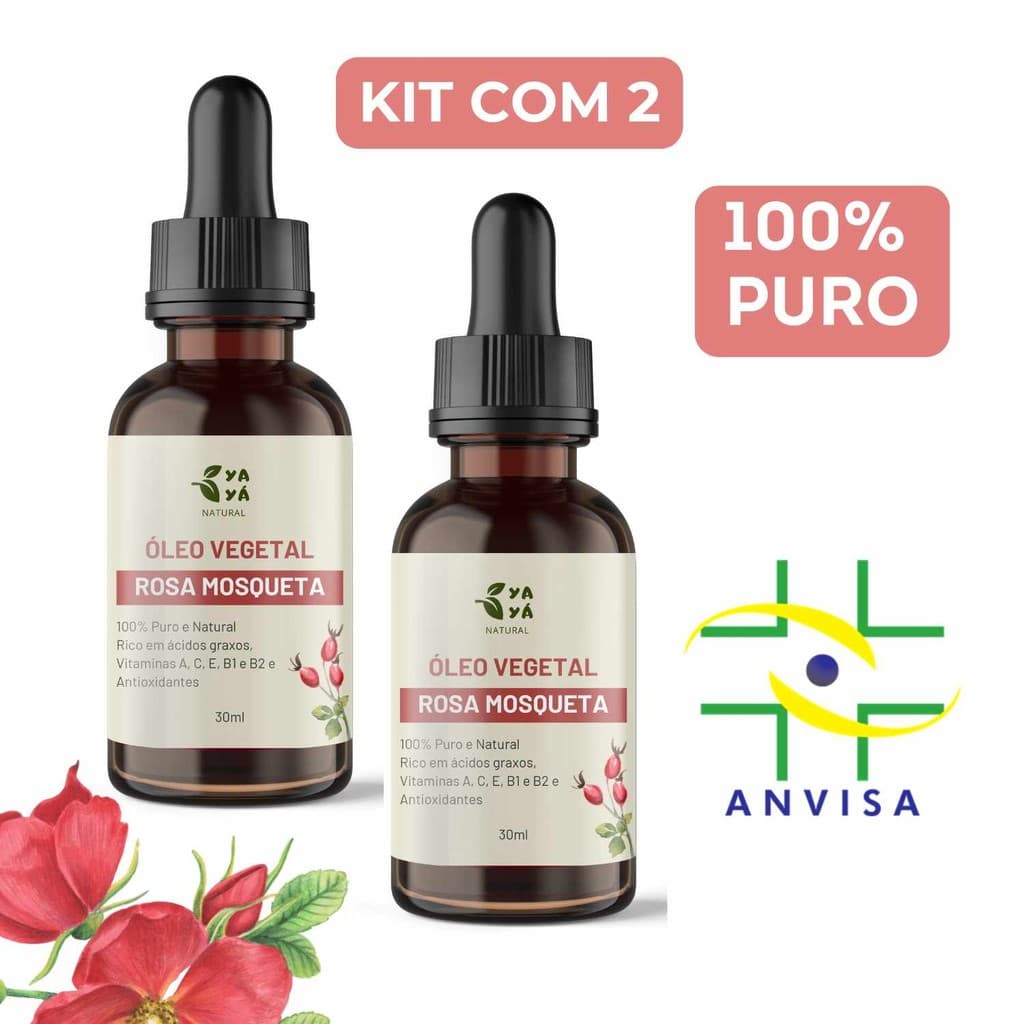 KIT 2x Óleo Rosa Mosqueta 100% Puro - Yayá Natural