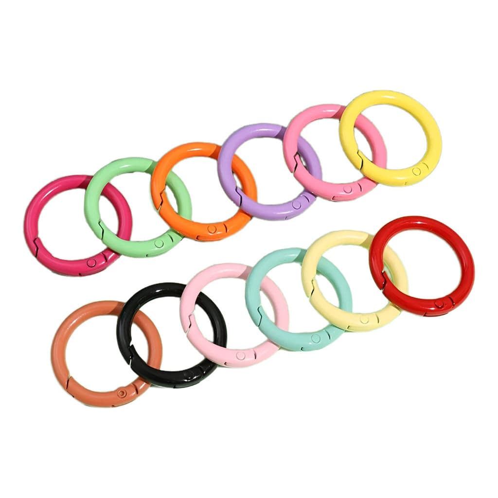 10pcs Argola Mosquetão Articulada --colorido/prata/dourado