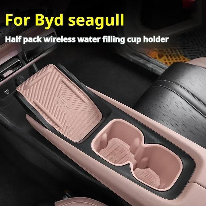 Para BYD Seagull Dolphin mini Carregamento Sem Fio Tapetes De Silicone Suporte Copo Esteiras Resistente A Riscos Decora