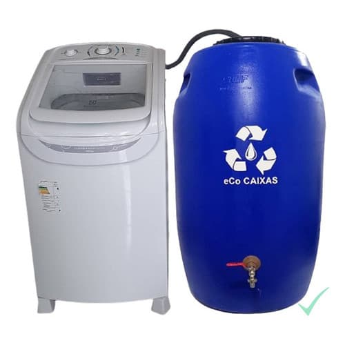 Eco Caixa 240l Bombona 200 Litros Para Água De Chuva Tambor