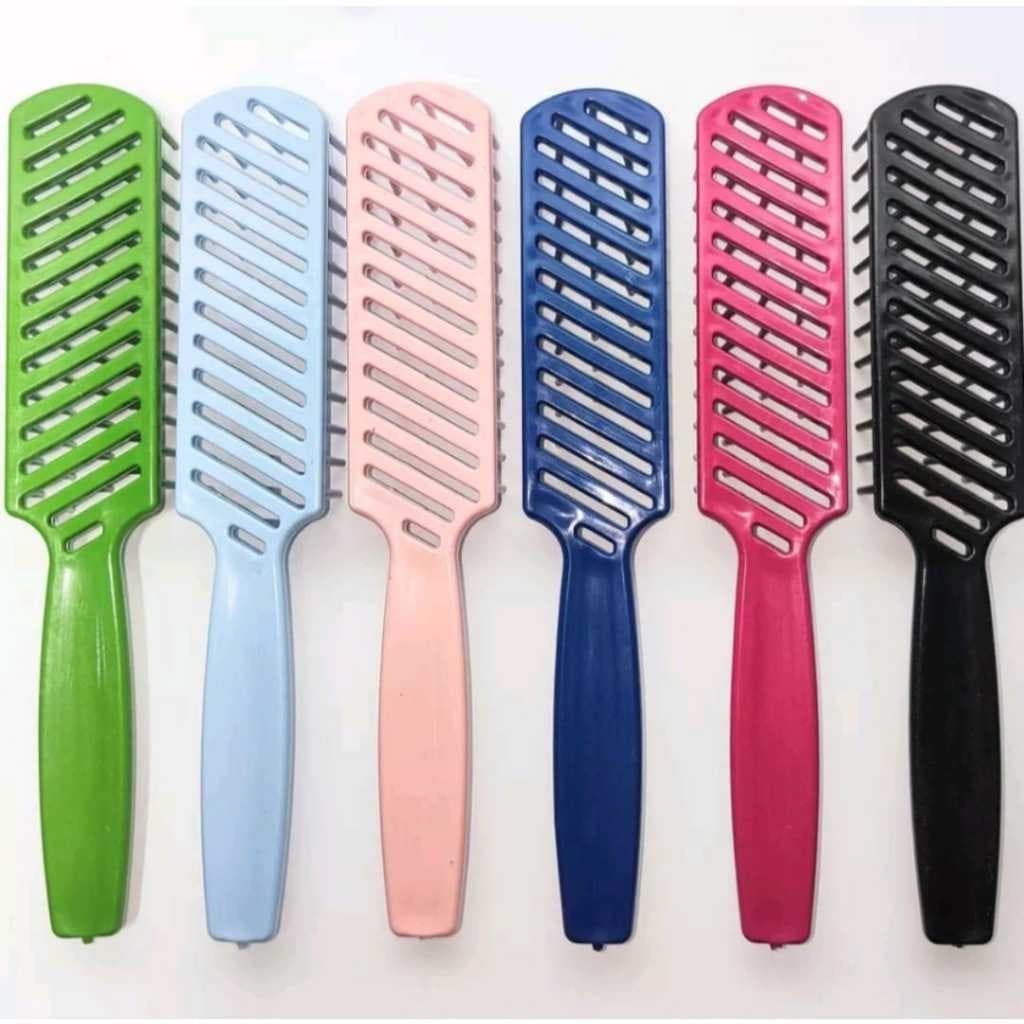 Kit 3 Escova Pente Jacaré Diversas Cores