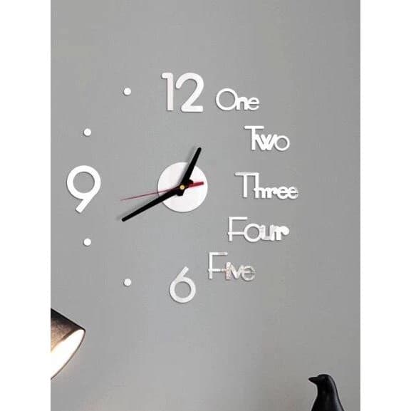 Relógio De Parede Grande autocolante acrílico Decoração Casa Escritório Sala Quarto Silencioso