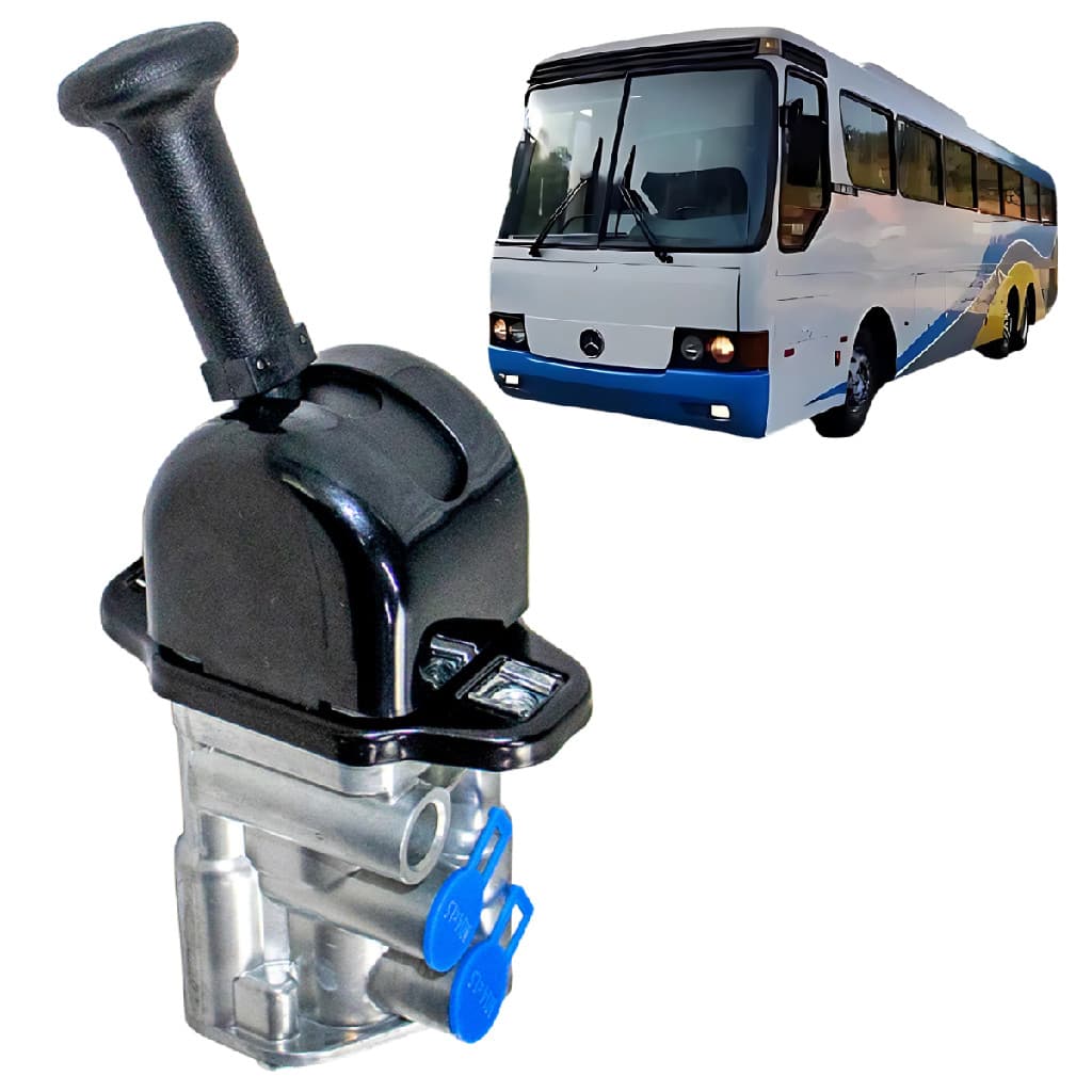 Válvula Freio Mão Maneco 4 Saídas Ônibus Mercedes Compatível