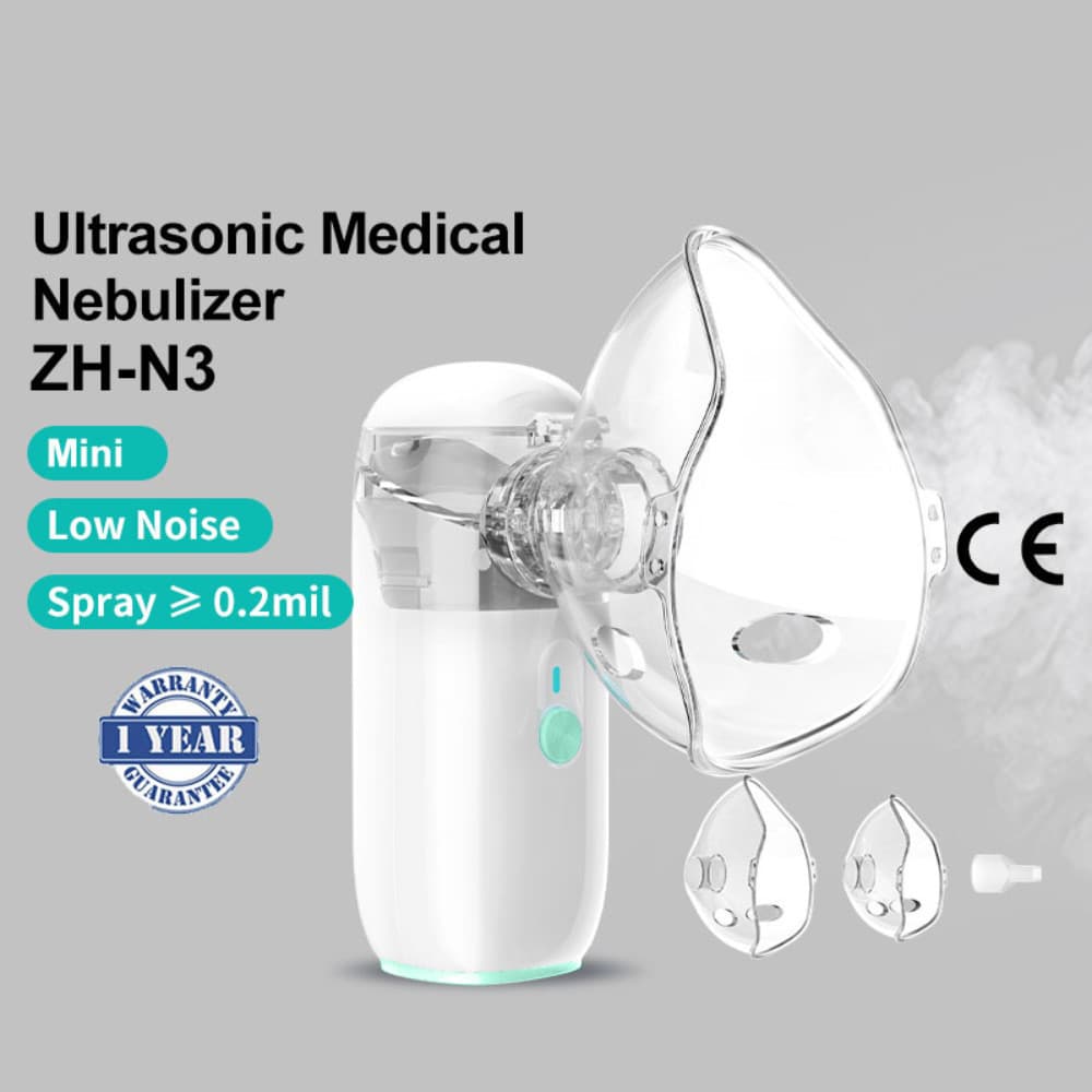 Inalador Ultra-Sônico Portátil Nebulizador Silencioso para Asma Ajustável para Adultos e Crianças